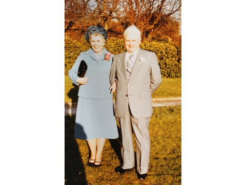 Mrs Magee with her husband Jim at a wedding in 1980