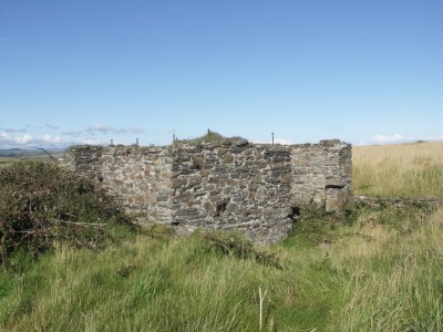 The remains of the buildings associated with the Langness copper mine.