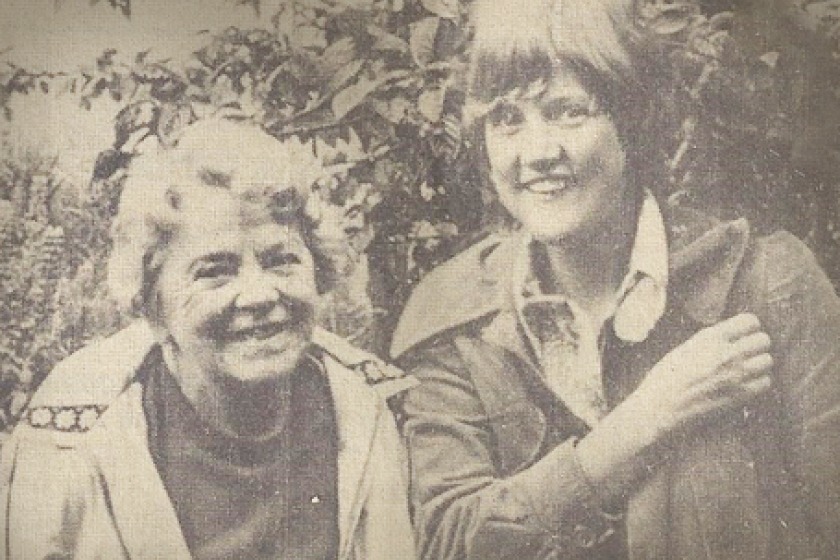 Mona Douglas RBV and Wieky Beens in 1974