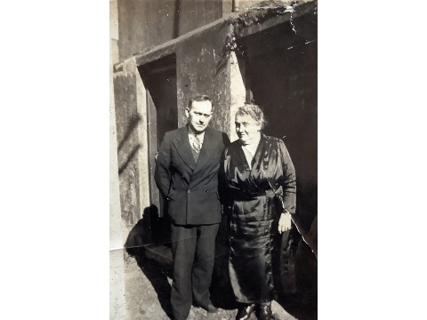 Charles Corkill and his grandmother, Hannah Corkill