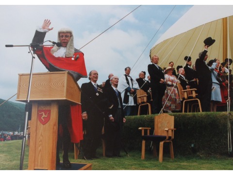 Deemster Corrin officiating on Tynwald Day