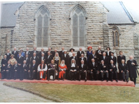 Deemster Corrin and Tynwald Day dignitaries, 1975