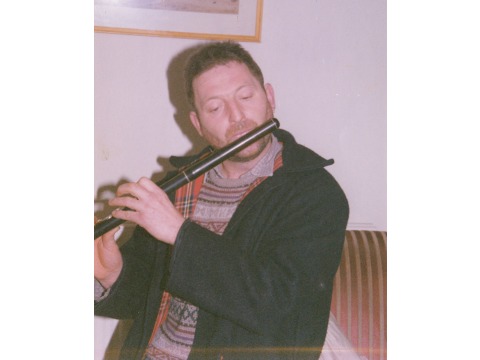 David Fisher playing the flute