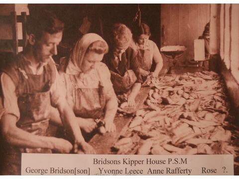 At work in Bridson's Kipper House, 1946