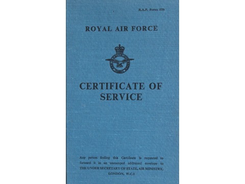 RAF Certificate of Service