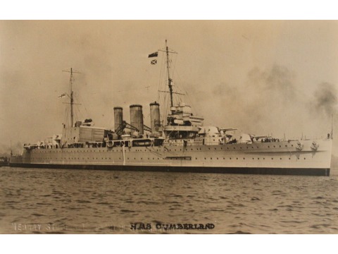 Postcard of HMS Cumberland