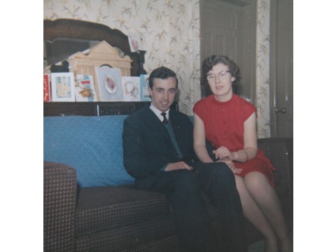 Mr Kelly with his future wife Sheila. Date unknown