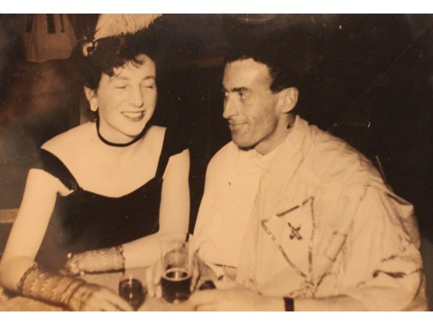 Mrs Jose Ellis nee Lewis with her future husband John at the Leeds College of Art 
