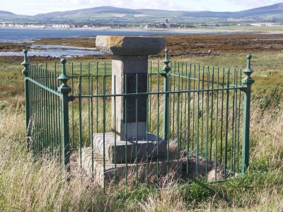 The memorial to Manx ornithologist, Henry Madoc.