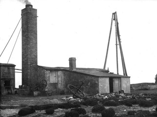 Part of the plant that was used in the early 20th century to pump brine from the underground lake to Ramsey.